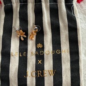 Lele Sadoughi Gold Flower Earrings